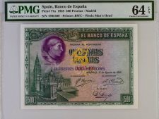 Spain 500 Pesetas 1928. PMG 64 EPQ.