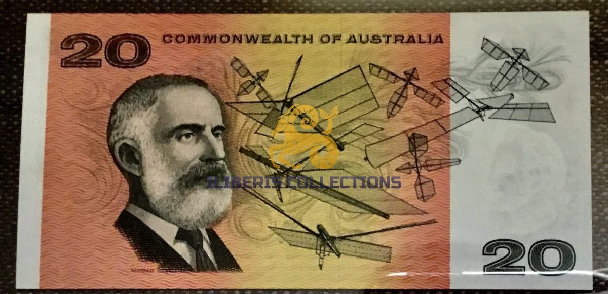 Australia 20 Dollars 1966 back