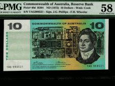 Australia 10 Dollars 1966. PMG 58